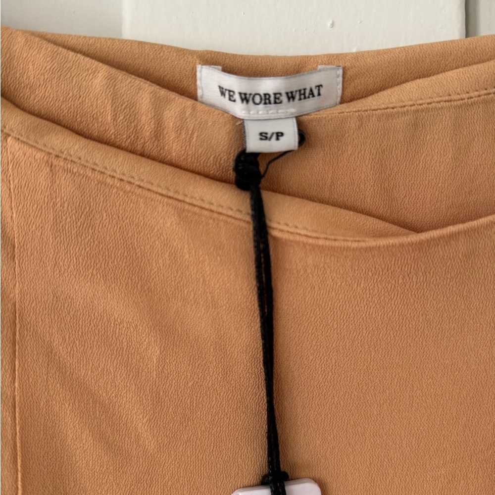 NWT WeWoreWhat Swim Malia Wrap Skirt in Maple Sugar – Size Small - Picture 7 of 10